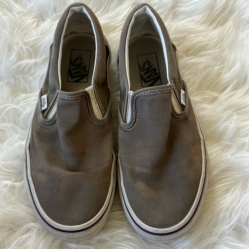 Vans Men’s gray slip on shoes size 6.5